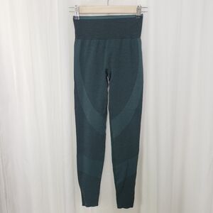 Victoria's Secret Pink heathered green seamless leggings contrast size XS